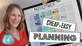 CHEAP PLANNING  DIY DRY ERASE Calendar [upl. by Shannon835]