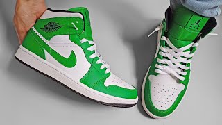 How to loose lace Jordan 1  NIKE AIR JORDAN 1 MID Lacing tutorial [upl. by Annaihs410]