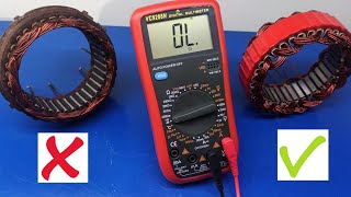 How to test alternator stator winding with multimeter [upl. by Iadahs707]