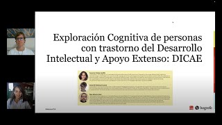 Exploración Cognitiva de personas con trastorno del Desarrollo Intelectual y Apoyo Extenso DICAE [upl. by Alodee]