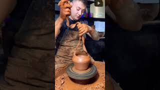 the magic of the potters wheel pottery clay vladikoladik2222 potterystudio 😵‍💫😵‍💫😵‍💫 [upl. by Yoral]