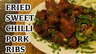 Chinese Sweet Chili Pork Spare Ribs Recipe  Pork Ribs  Fried pork Ribs  Youtube [upl. by Atinus]