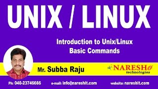 UNIXLinux  Basic Commands  UNIX Tutorial  Mr Subba Raju [upl. by Anoerb124]