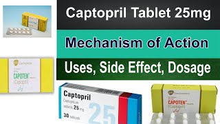 Captopril tablets  Captopril mechanism of action  Captopril pharmacology  Uses Side effect 25mg [upl. by Enalb]