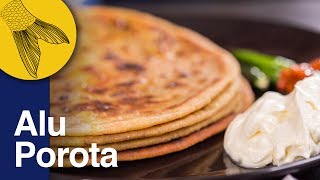 Aloo Paratha Recipe  Dhaba Style Punjabi Aloo Paratha  Potato Stuffed Indian Flatbread [upl. by Ellohcin513]