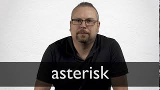 How to pronounce ASTERISK in British English [upl. by Kemme]