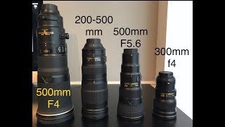 Nikon 500mm F56E PF VERY Quick Look Size compared to 200500mm [upl. by Cedric]