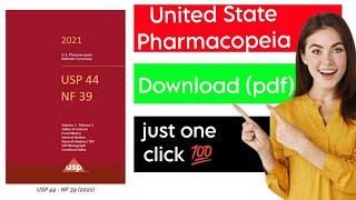 United States Pharmacopeia free pdf download  USP 44 NF 39  Free Pdf Download [upl. by Rutherford]