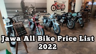 All Jawa Bike NEW PRICE List 2022 Ft Jawa Perak Jawa Forty Two Jawa Classic Jawa Yezdi [upl. by Rosario]