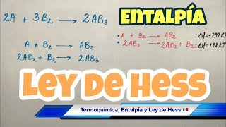 Ley de HESS y ENTALPÍA paso a paso [upl. by Litch]