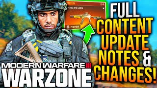 WARZONE Full NEW UPDATE PATCH NOTES Future WEAPON UPDATES Revealed Bug Fixes More MW3 Update [upl. by Yarvis355]