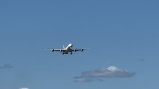 Pretty rare guest in Alaska  Airbus 340 is landing on rwy 15 in Anchorage airport [upl. by Janik]