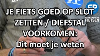 JE FIETS GOED OP SLOT ZETTEN  DIEFSTAL VOORKOMEN Dit moet je weten [upl. by Marthe]