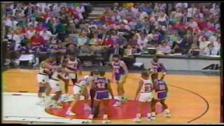 Jump Off Drazen Petrovic vs Vlade Divac Mar27 1990 [upl. by Atniuq]