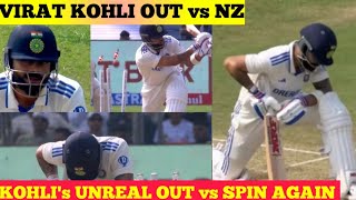 Virat kohli Out vs New Zealand  Virat Kohli Out vs Santner  Kohlis Surprising Out Today [upl. by Neelon649]