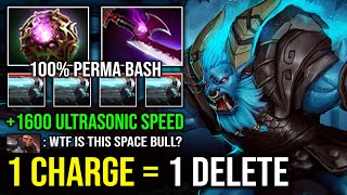 WTF 1 CHARGE  1 DELETE Max 1600 Charge Speed Invisible Space Bull Solo Mid Spirit Breaker Dota 2 [upl. by Ttegdirb973]