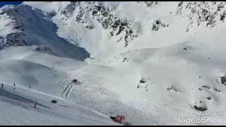 Lawinenunglück Sölden in Höhe Rotkogeljoch 19012017 live gefilmt von der Hainbachkar [upl. by Atinra796]