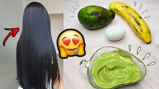 Mascarilla Hidratante de GUINEO AGUACATE Y HUEVO 🍌🥑🥚 [upl. by Tirrej723]