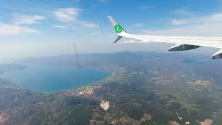 From lesvos mitilini airport to Amsterdam schiphol with the transavia phhsk [upl. by Laehcor328]