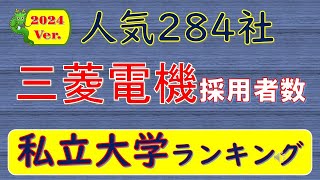 2024Ver人気284社、三菱電機採用者数、私立大学ランキング [upl. by Ecyaj53]