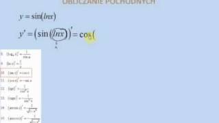 Pochodne funkcji złożonej sinlnx [upl. by Ajad]