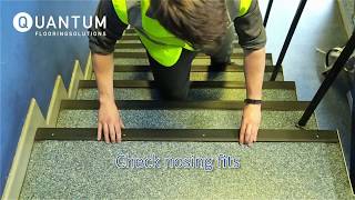 How to correctly install a stair nosing stair edging with Quantum Flooring [upl. by Lisette]