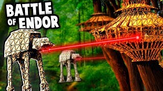 Tree Forts vs ATAT Walkers Battle of Endor Forts New Update Gameplay [upl. by Enitnatsnoc]