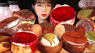 설탕없는 꾸덕한 바스크 치즈케이크 마들렌 디저트 먹방 여긴 노슈가존 Basque cheesecake madeleine MUKBANG ASMR  DESSERT EATING SHOW [upl. by Llennhoj]