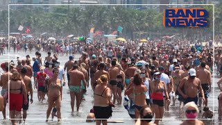 Baixada Santista libera o réveillon nas praias [upl. by Leor]