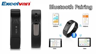 How toBluetooth Pairing Excelvan® OLED Wearable Smart Bracelet Wristband [upl. by Geiss]