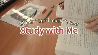 Study With Me 60 Min no break Lofi ASMR  real time｜motivation [upl. by Niccolo]