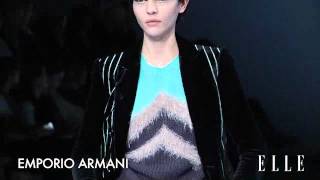 Emporio Armani Milan Fashion Week otoñoinvierno 20142015  Elle España [upl. by Anovahs556]