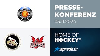 03112024  Pressekonferenz  TecArt BlackDragons vs Herforder Ice Dragons [upl. by Naleag]