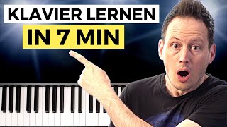 Ohne Vorkenntnisse in 7min Klavier lernen 1 Lektion für Anfänger [upl. by Singer]