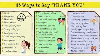 How to Say Thank You in English  65 Super Useful Ways to Say Thank You [upl. by Llevram]