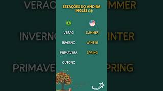 Aprenda a falar as ESTAÇÕES DO ANO EM INGLÊS 🍃Inglês Para Iniciantes  Vocabulário de Inglês🍁 [upl. by Blake]