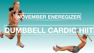 DUMBBELL CARDIO HIIT  get sweaty have fun and boost the good vibes [upl. by Ester]