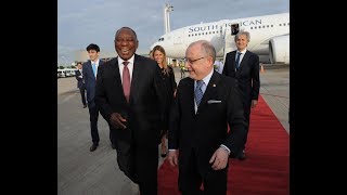 Arrival of Cyril Ramaphosa President of South Africa [upl. by Hy]