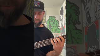 Drop A Tuning Stoner Metal Daily Bass Riff 92624 bass guitar music daily solo original [upl. by Ateloj414]