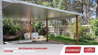 Home Improvement  Stratco Outback Cooldek Patio Installation  AusRoof 2022 [upl. by Naahs]