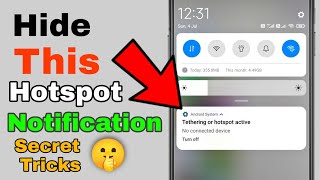 How to hide hotspot notification in Redmi  hotspot hide kaise kare mi phone  How to remove Hotspot [upl. by Ybbed]