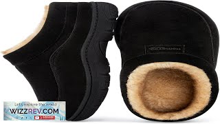 HomeTop Mens Moccasin Slippers Soft Warm Nonslip Memory Foam Indoor House Shoes Review [upl. by Randell]