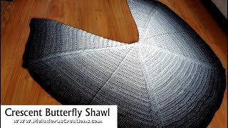 Learn How To Crochet A Stunning Butterfly Shawl  Perfect For Beginners [upl. by Erreipnaej]