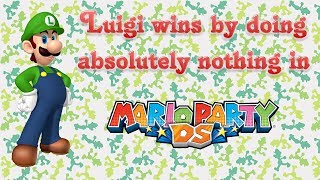 Mario Party DS  Luigi wins by doing absolutely nothing [upl. by Ttam]