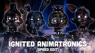 FNaF Speed Edit Making Ignited FNAF PLUS Animatronics Part 1 [upl. by Ogires]