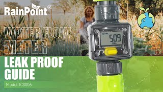 RainPoint 【ICS006】Water Flow Meter Leak Proof GuideMoreThan Water Saving [upl. by Ainimreh]