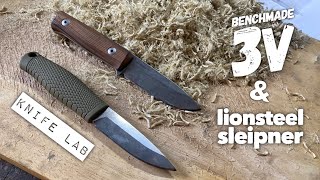 Benchmade Puukko 3V vs Lionsteel B40 Sleipner Edge Retention [upl. by Gascony]