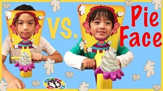 Pie Face Challenge for Family Game Night with Ryan [upl. by Anilatac]