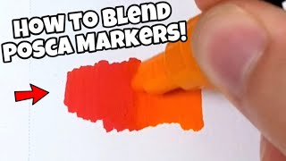 How To Blend Posca Markers Tutorial Shorts [upl. by Anaujnas]