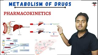 Bio transformation  Metabolism of Drugs  pharmacokinetics [upl. by Issak]